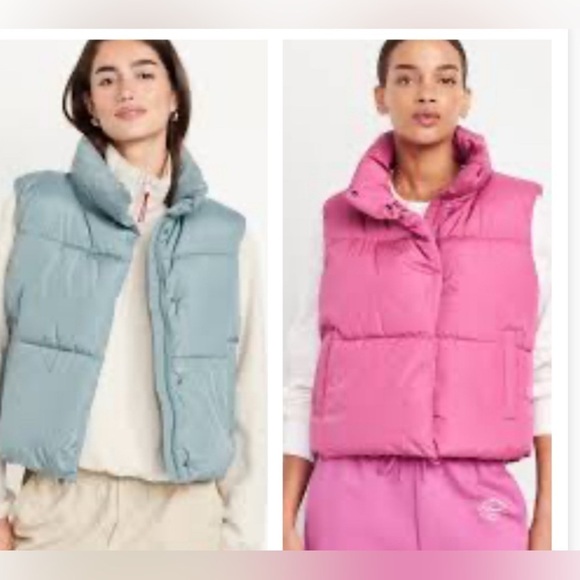 Old Navy Jackets & Blazers - OLD NAVY LX2 boxy woman puffer gorpcore cropped athleisure activewear vest